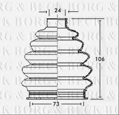 BORG & BECK BCB2328 Пильовик, приводний вал