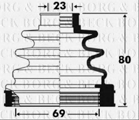 BORG & BECK BCB2854 Пильовик, приводний вал