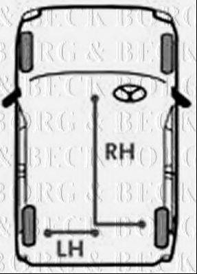 BORG & BECK BKB1027 Трос, стоянкова гальмівна система