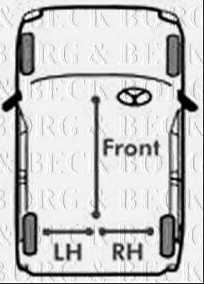 BORG & BECK BKB1045 Трос, стоянкова гальмівна система