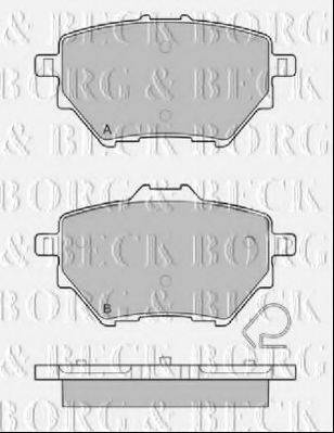 BORG & BECK BBP2452 Комплект гальмівних колодок, дискове гальмо