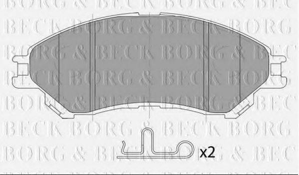 BORG & BECK BBP2465 Комплект гальмівних колодок, дискове гальмо