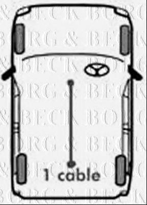 BORG & BECK BKB1419 Трос, стоянкова гальмівна система