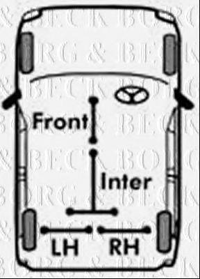 BORG & BECK BKB2321 Трос, стоянкова гальмівна система