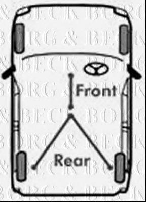 BORG & BECK BKB2914 Трос, стоянкова гальмівна система