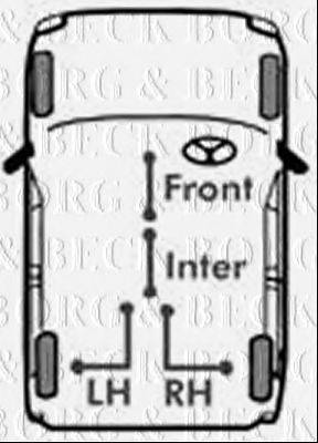 BORG & BECK BKB3495 Трос, стоянкова гальмівна система