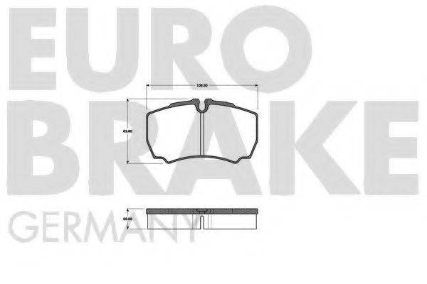 EUROBRAKE 5502222368 Комплект гальмівних колодок, дискове гальмо