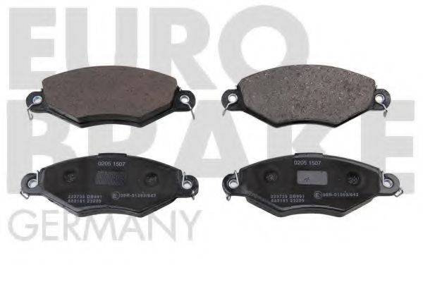 EUROBRAKE 5502223735 Комплект гальмівних колодок, дискове гальмо