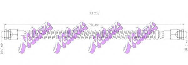 BROVEX-NELSON H3756 Гальмівний шланг