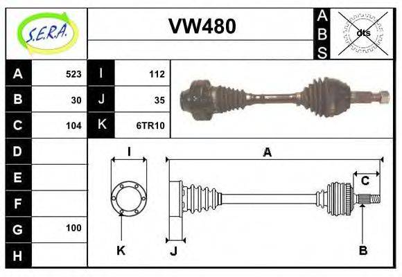 SERA VW480 Приводний вал