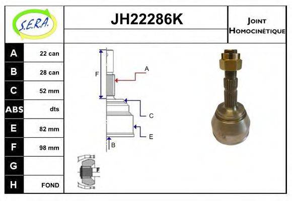 SERA JH22286K Шарнірний комплект, приводний вал
