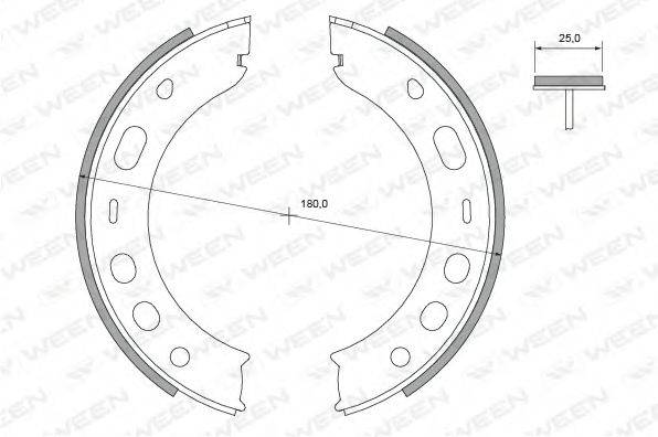 PROTECHNIC PRS0370 Комплект гальмівних колодок, стоянкова гальмівна система