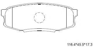 ASIMCO KD2388 Комплект гальмівних колодок, дискове гальмо