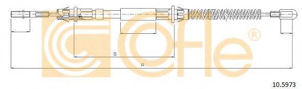 COFLE 105973 Трос, стоянкова гальмівна система