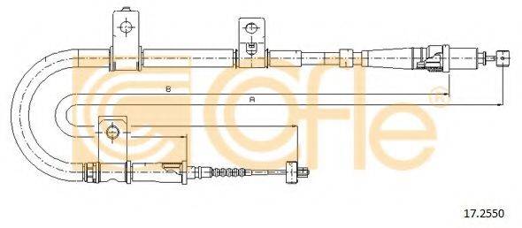 COFLE 172550 Трос, стоянкова гальмівна система