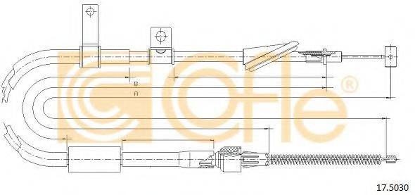 COFLE 175030 Трос, стоянкова гальмівна система