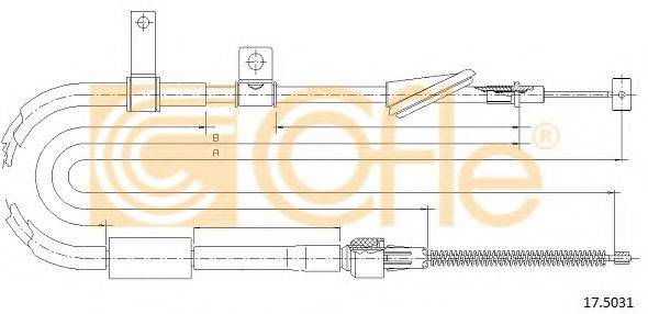 COFLE 175031 Трос, стоянкова гальмівна система