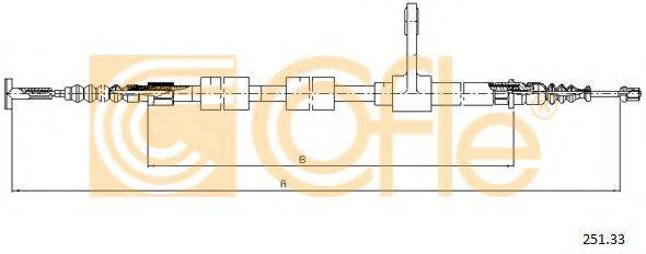 COFLE 25133 Трос, стоянкова гальмівна система