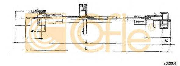 COFLE S08004 Трос спідометра