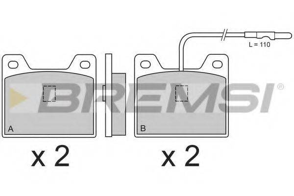 BREMSI BP2015 Комплект гальмівних колодок, дискове гальмо