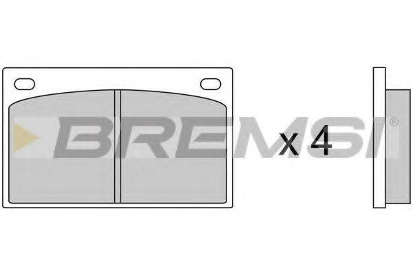 BREMSI 20404 Комплект гальмівних колодок, дискове гальмо