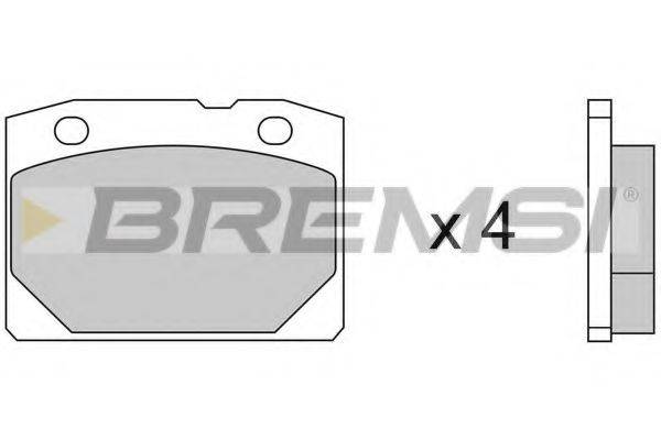 BREMSI 20166 Комплект гальмівних колодок, дискове гальмо