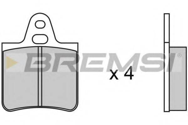 BREMSI BP2093 Комплект гальмівних колодок, дискове гальмо