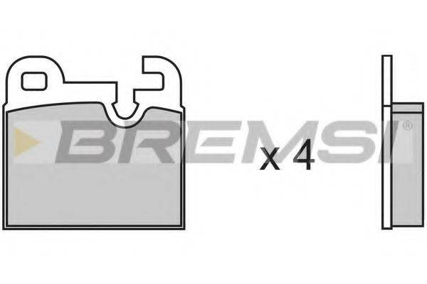 BREMSI BP2145 Комплект гальмівних колодок, дискове гальмо
