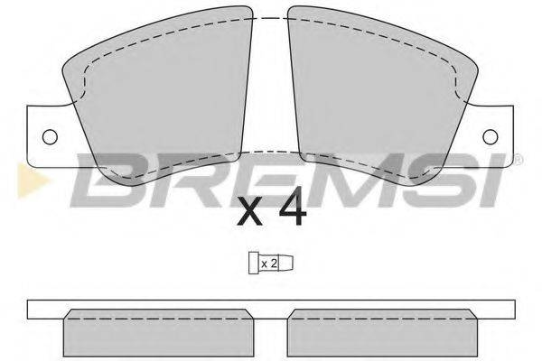 BREMSI 20154 Комплект гальмівних колодок, дискове гальмо