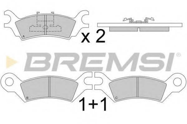 BREMSI 20900 Комплект гальмівних колодок, дискове гальмо
