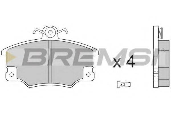 BREMSI 20838 Комплект гальмівних колодок, дискове гальмо