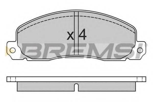 BREMSI 20929 Комплект гальмівних колодок, дискове гальмо