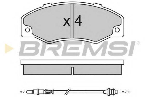 BREMSI 21086 Комплект гальмівних колодок, дискове гальмо