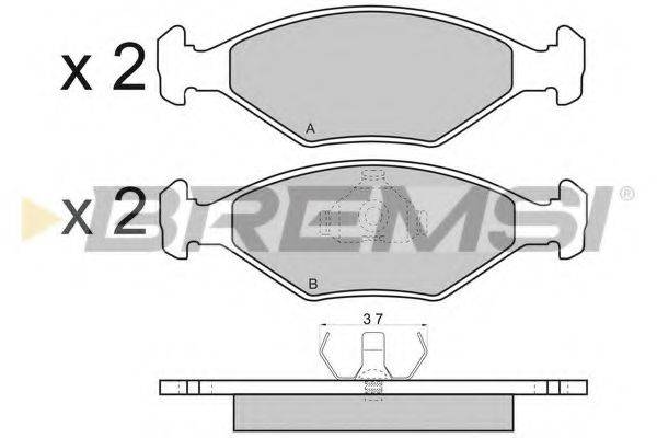 BREMSI 21962 Комплект гальмівних колодок, дискове гальмо