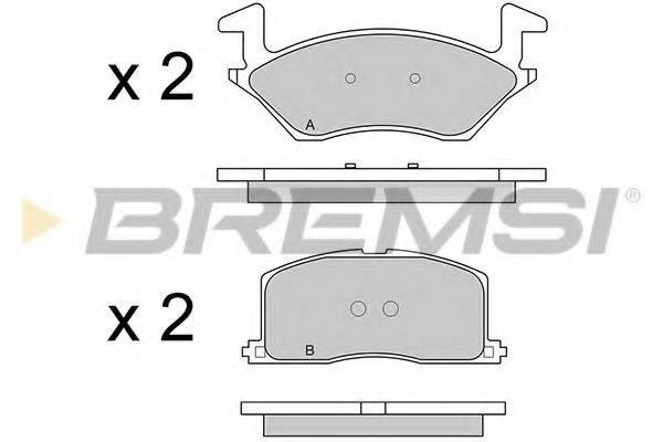 BREMSI 21950 Комплект гальмівних колодок, дискове гальмо