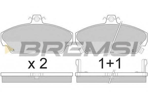 BREMSI 21515 Комплект гальмівних колодок, дискове гальмо