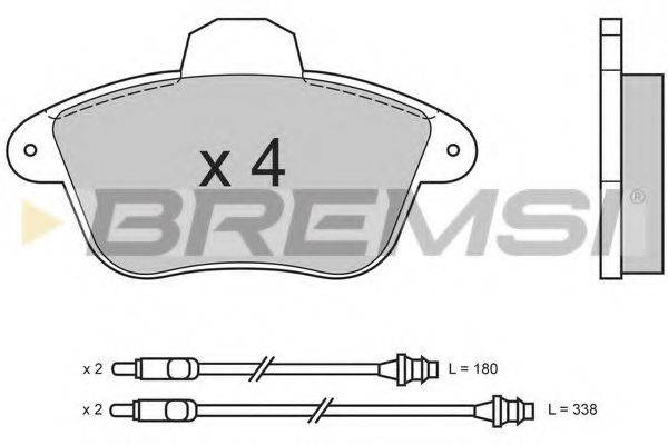 BREMSI 21508 Комплект гальмівних колодок, дискове гальмо