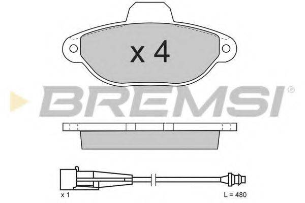 BREMSI 21437 Комплект гальмівних колодок, дискове гальмо