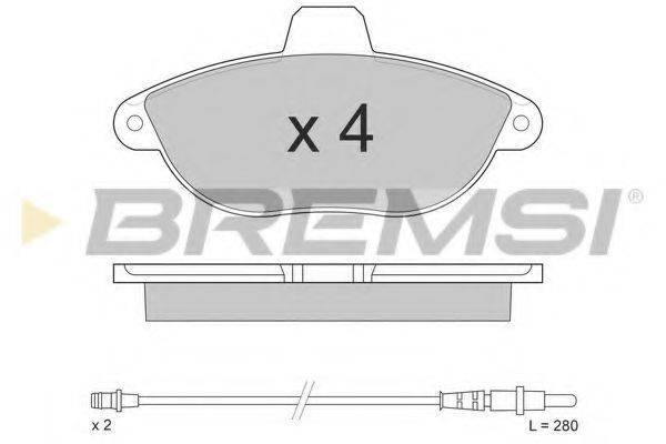 BREMSI 23003 Комплект гальмівних колодок, дискове гальмо