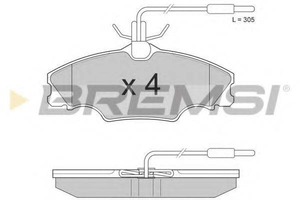 BREMSI 21749 Комплект гальмівних колодок, дискове гальмо