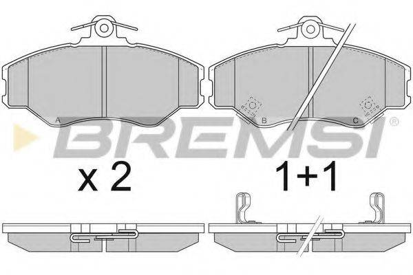 BREMSI 23081 Комплект гальмівних колодок, дискове гальмо