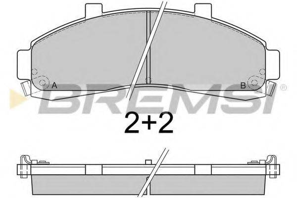 BREMSI 23636 Комплект гальмівних колодок, дискове гальмо