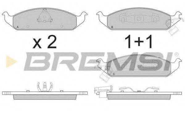 BREMSI BP2837 Комплект гальмівних колодок, дискове гальмо