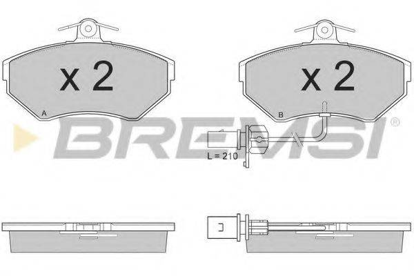 BREMSI 23393 Комплект гальмівних колодок, дискове гальмо