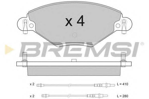 BREMSI 23277 Комплект гальмівних колодок, дискове гальмо