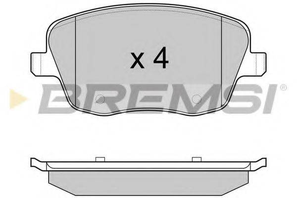 BREMSI 23581 Комплект гальмівних колодок, дискове гальмо