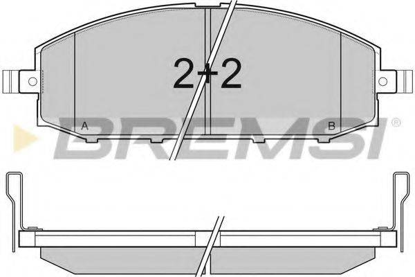 BREMSI 23611 Комплект гальмівних колодок, дискове гальмо
