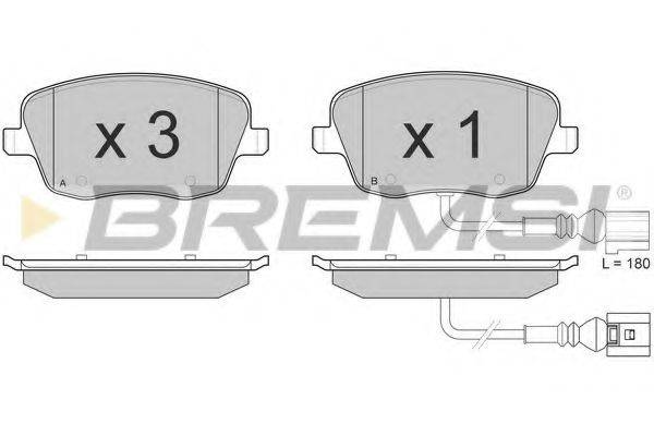 BREMSI 23843 Комплект гальмівних колодок, дискове гальмо