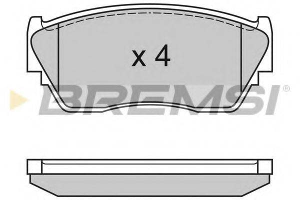 BREMSI 21657 Комплект гальмівних колодок, дискове гальмо