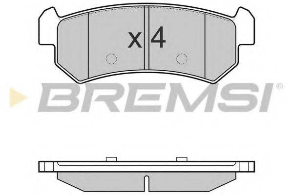 BREMSI 24071 Комплект гальмівних колодок, дискове гальмо